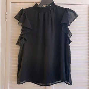 Chiffon Ruffle Slv Tank